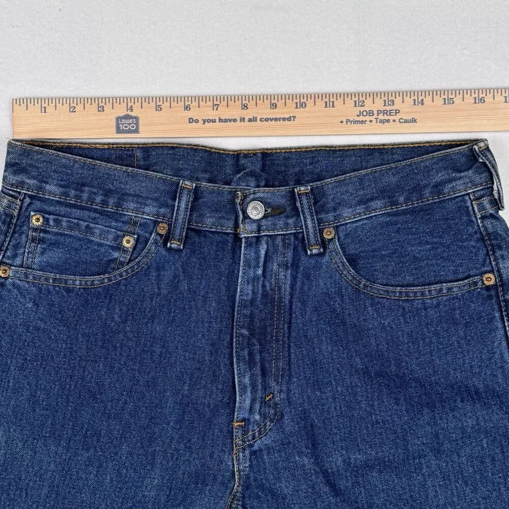 Levi's 505 Men's Jeans Size 32 Blue Regular Straight Denim 100% Cotton